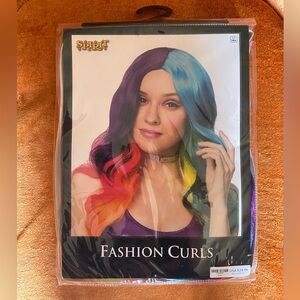 Spirit Rainbow Fashion Curls Wig — Purple, Blue, Green, Yellow, Orange, Pink